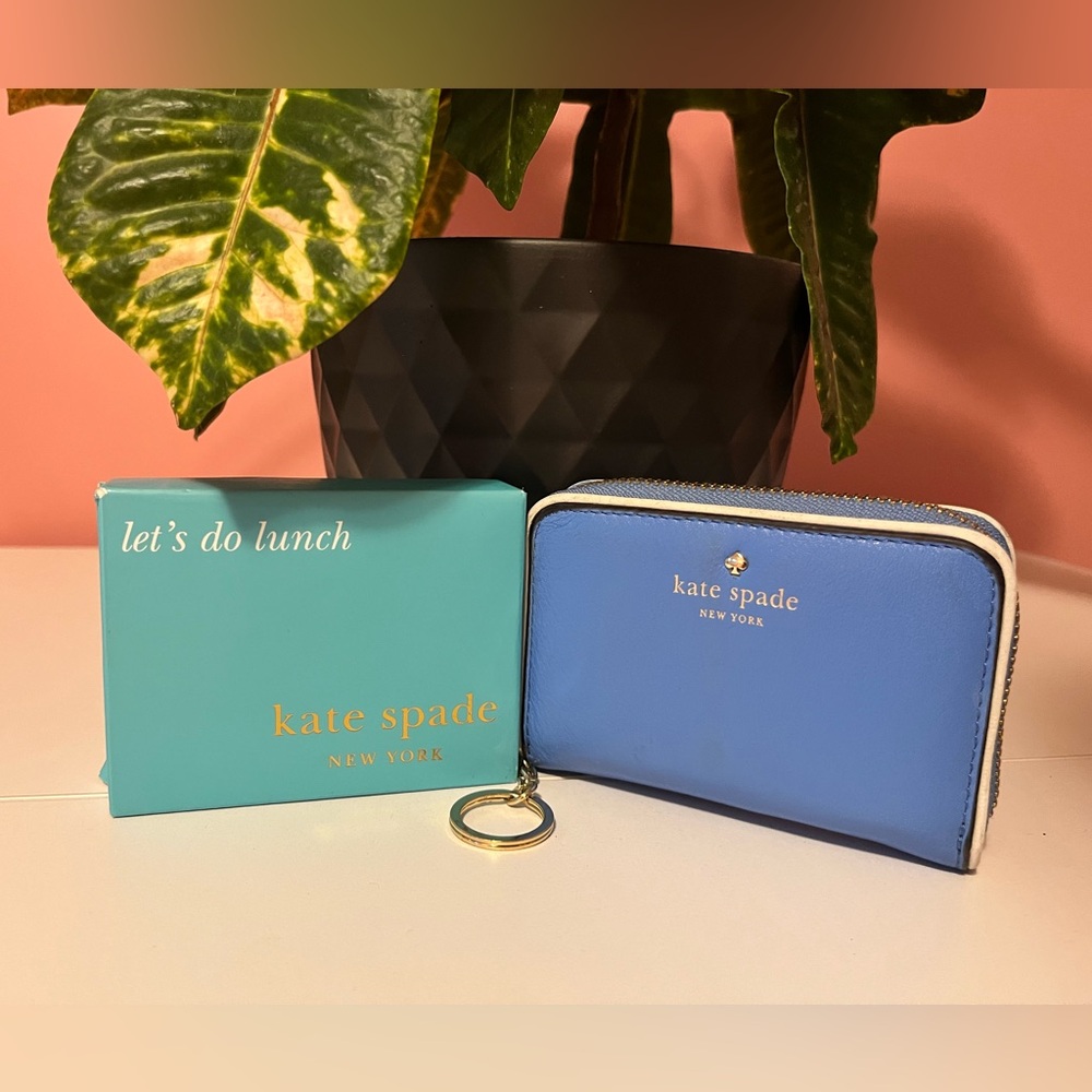 Kate Spade Set - Morgan Leather Wallet & Silver Street Business Card Holder